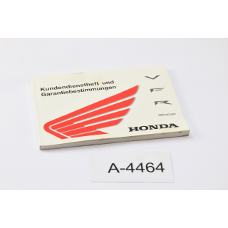 Honda VFR 1200 FD SC63 MY 2010 - Warranty Booklet A4464
