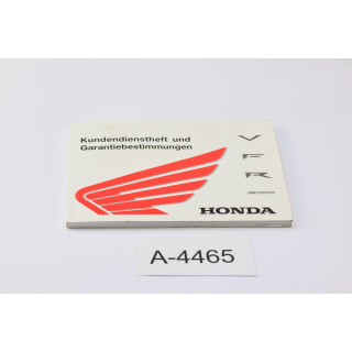 Honda VFR 1200 FD SC63 année 2010 - Carnet de garantie A4465