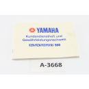 Yamaha FZR 1000 3LE Bj. 1995 - Kundendienstheft A3668